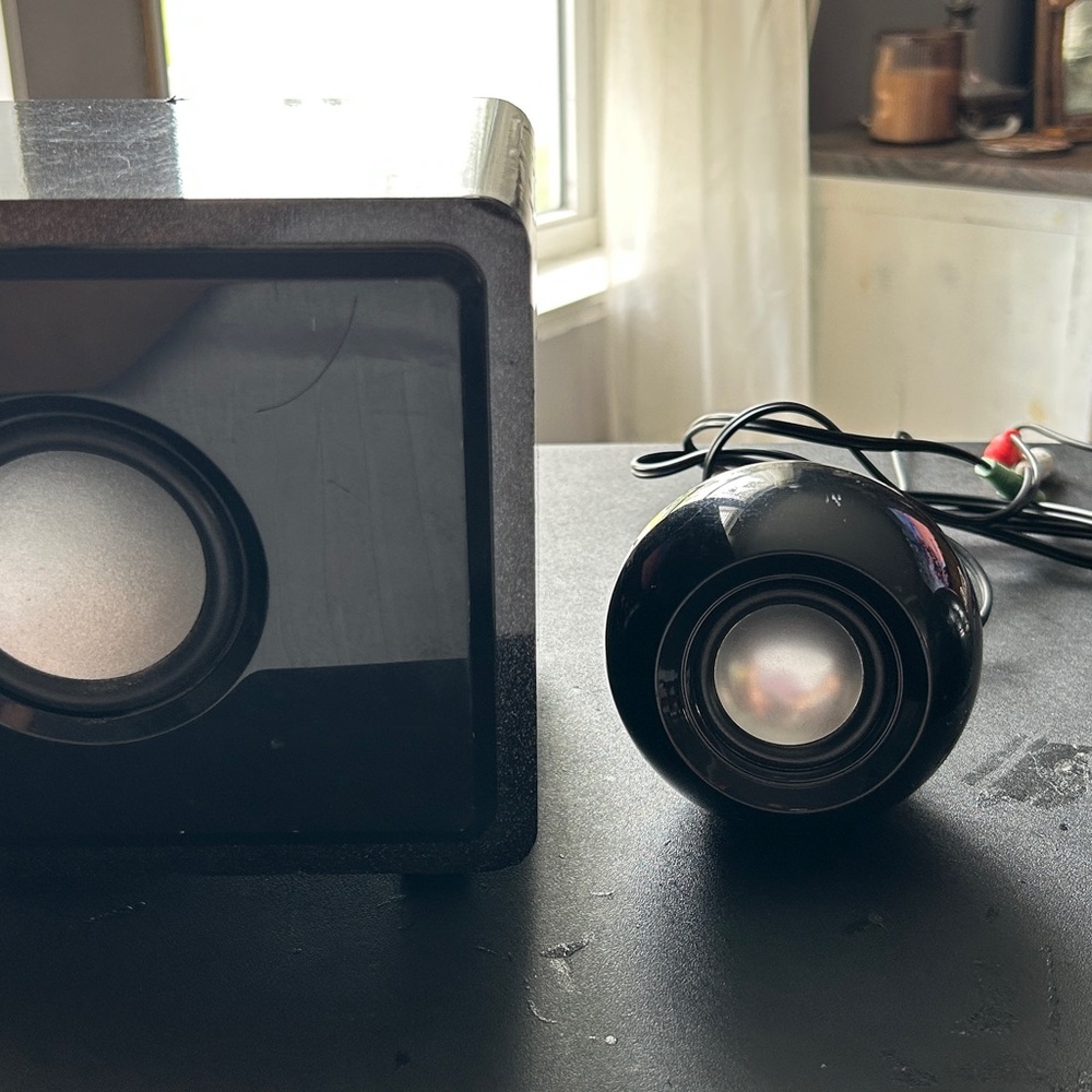 Compact Black Speaker System